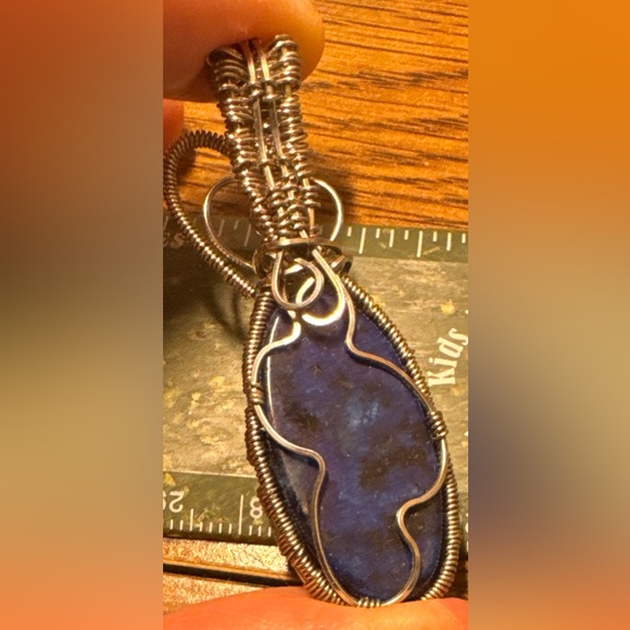 Beautiful Blue Lapis Pendant with Sterling Silver Wrap (jewelers grade wire) - Picture 10 of 16